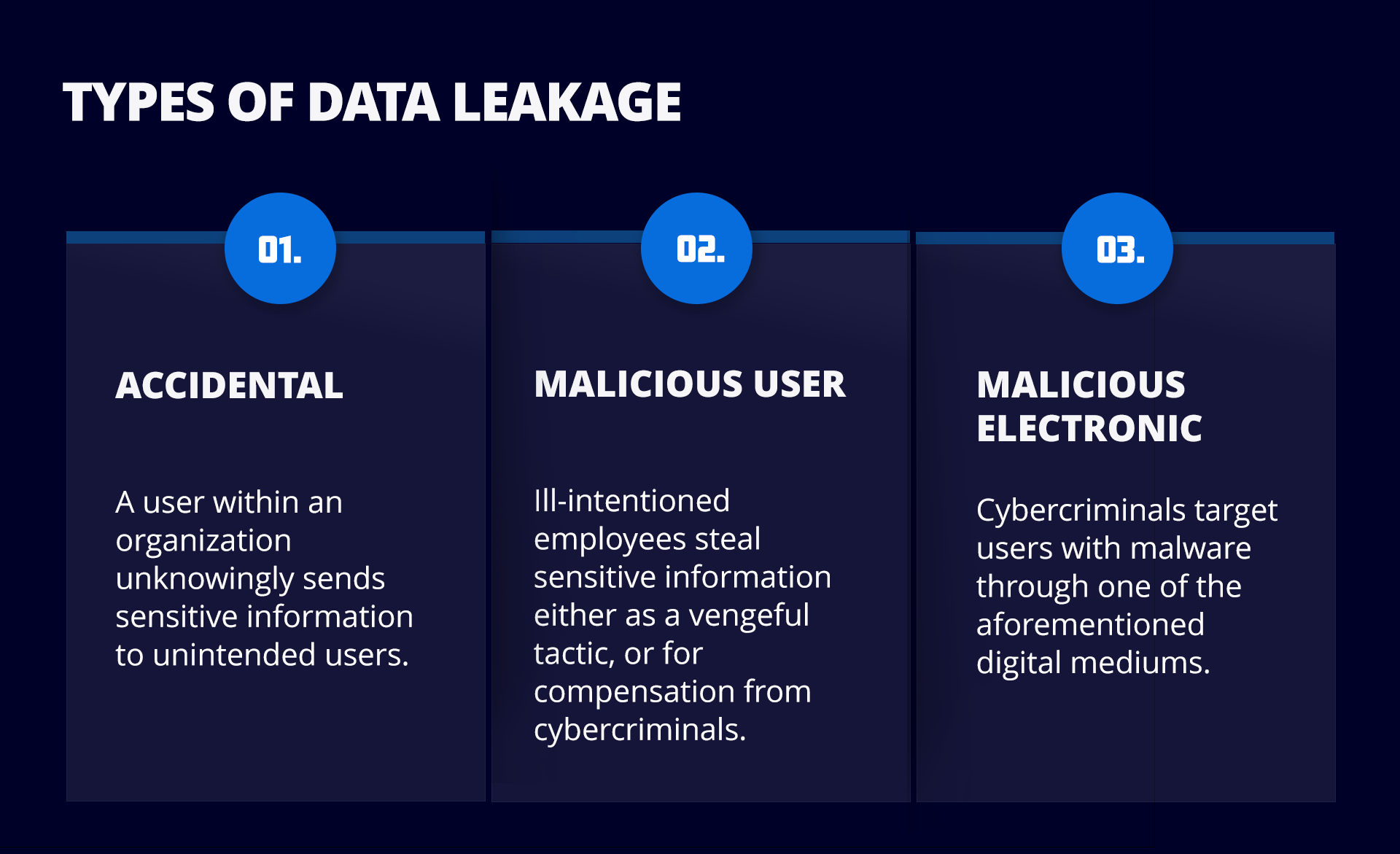 Infographic explaining the types of data leakage